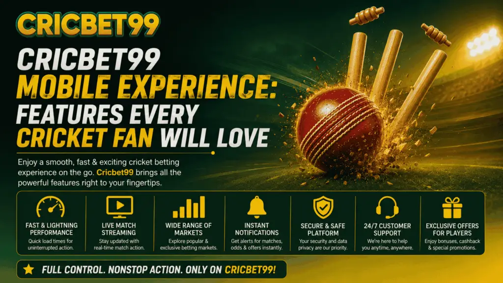Cricbet99 Mobile Experience Features Every Cricket Fan Will Love