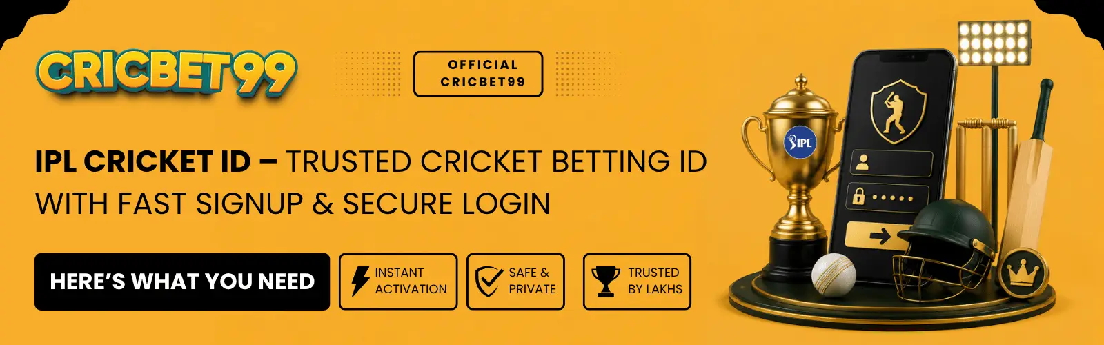 IPL Cricket ID – Trusted Cricket Betting ID with Fast Signup & Secure Login