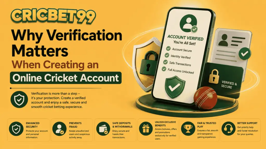Why Verification Matters When Creating an Online Cricket Account