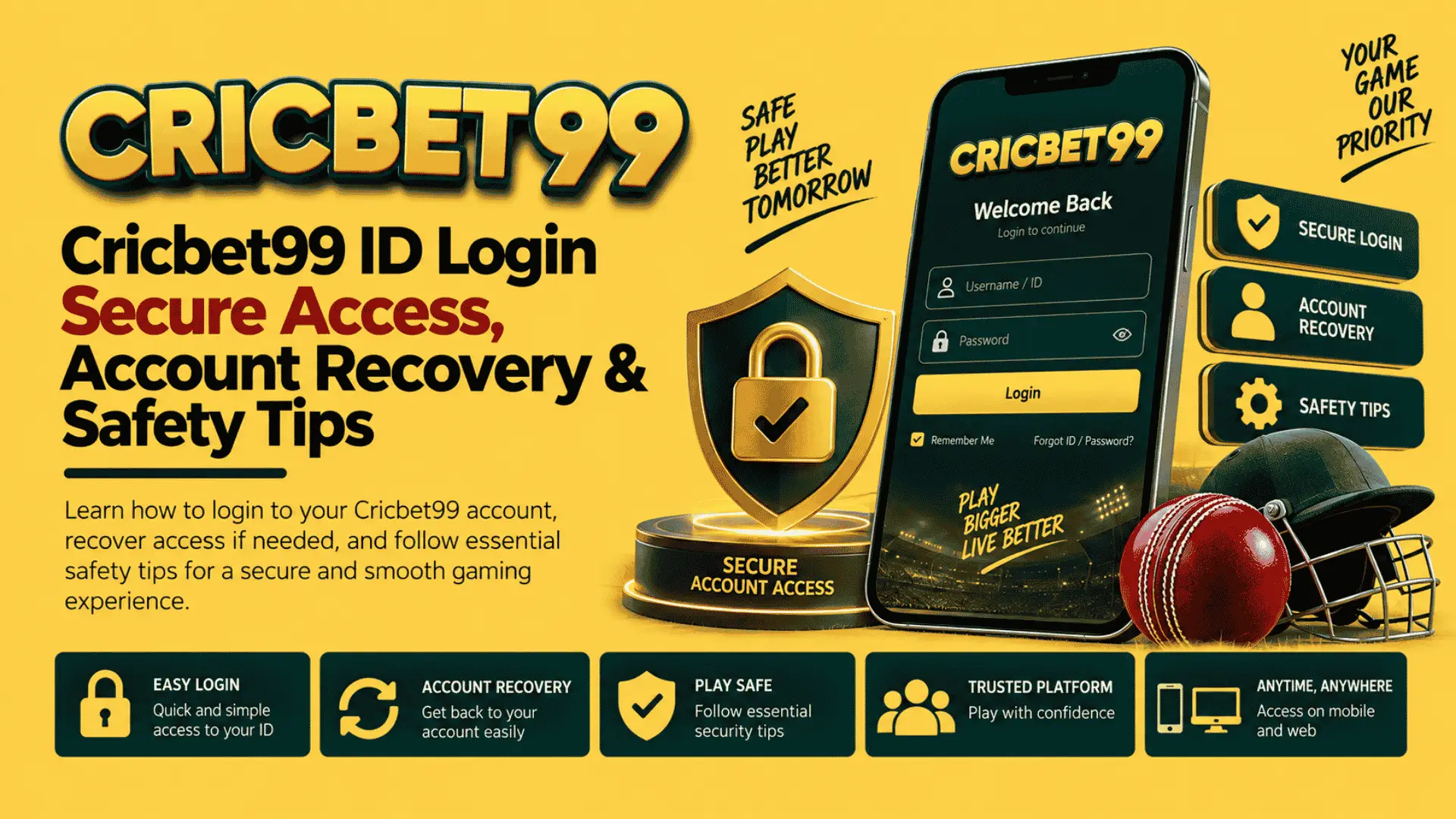 Cricbet99 ID Login Secure Access, Account Recovery & Safety Tips