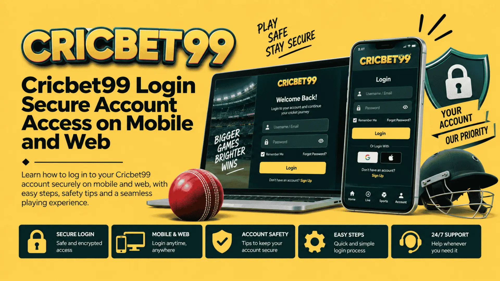 Cricbet99 Login Secure Account Access on Mobile and Web