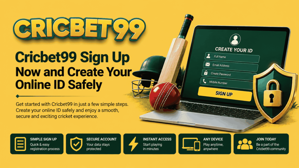 Cricbet99 Sign Up Now and Create Your Online ID Safely