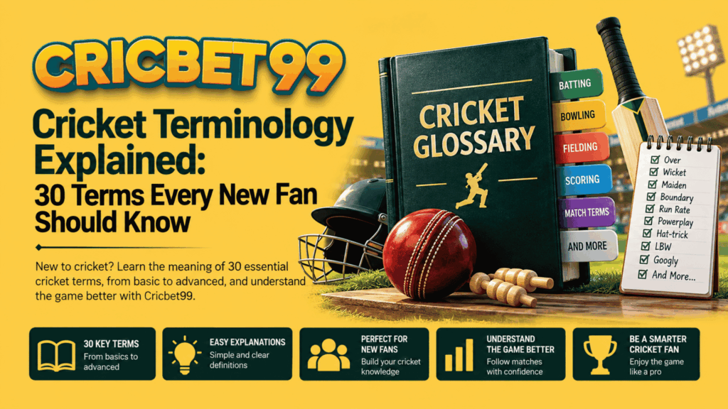 Cricket Terminology Explained 30 Terms Every New Fan Should Know