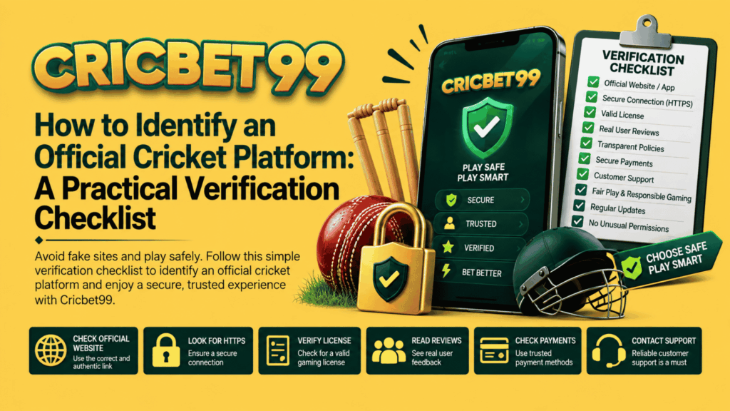 How to Identify an Official Cricket Platform A Practical Verification Checklist