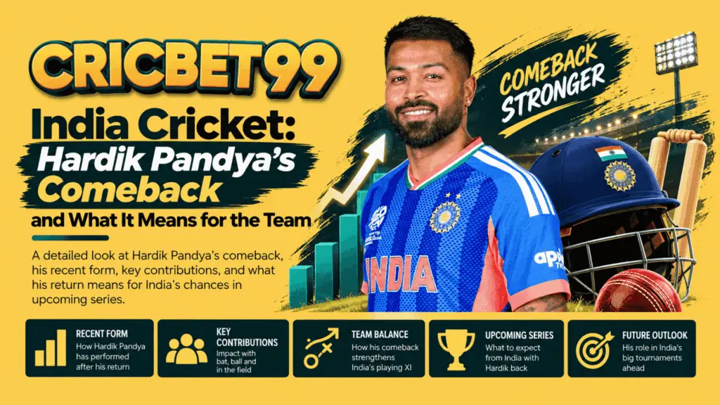 India Cricket Hardik Pandya’s Comeback and What It Means for the Team