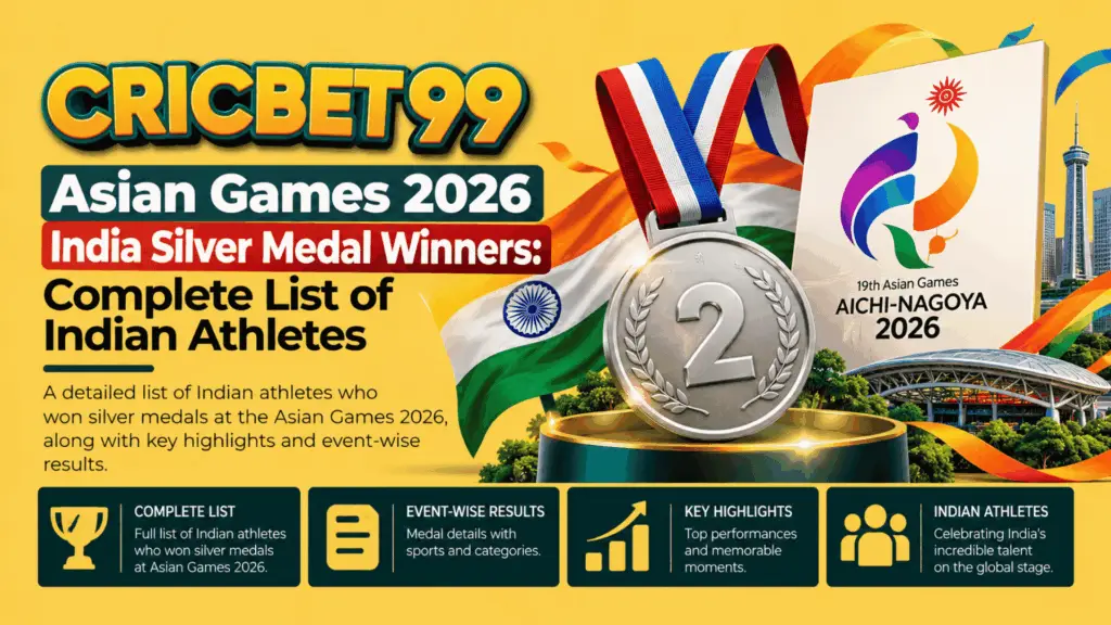 Asian Games 2026 India Silver Medal Winners Complete List of Indian Athletes