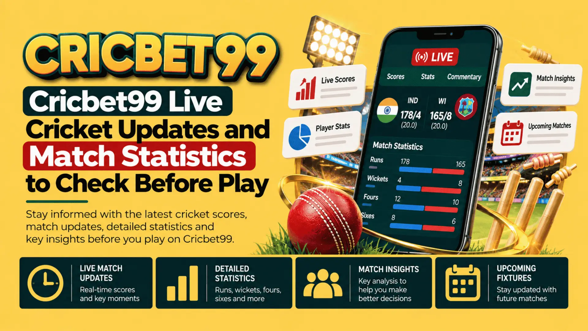 Cricbet99 Live Cricket Updates and Match Statistics to Check Before Play