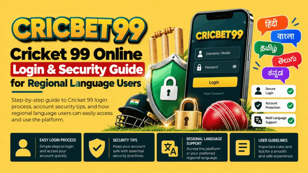 Cricket 99 Online Login & Security Guide for Regional Language Users