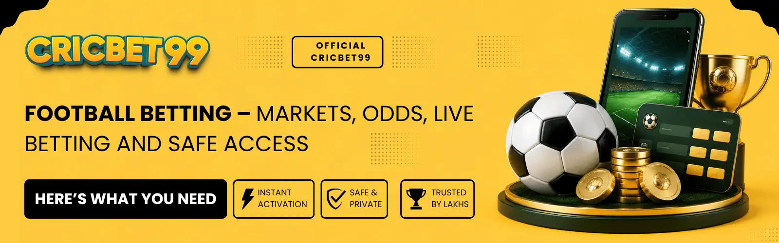 Football Betting – Markets, Odds, Live Betting and Safe Access