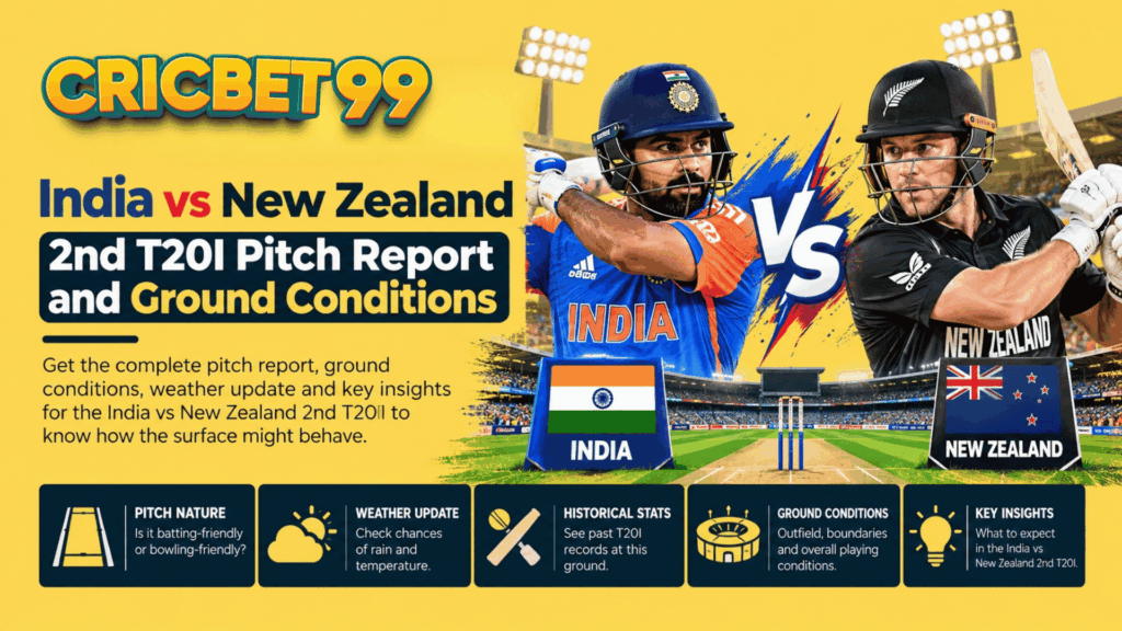 India vs New Zealand 2nd T20I Pitch Report and Ground Conditions