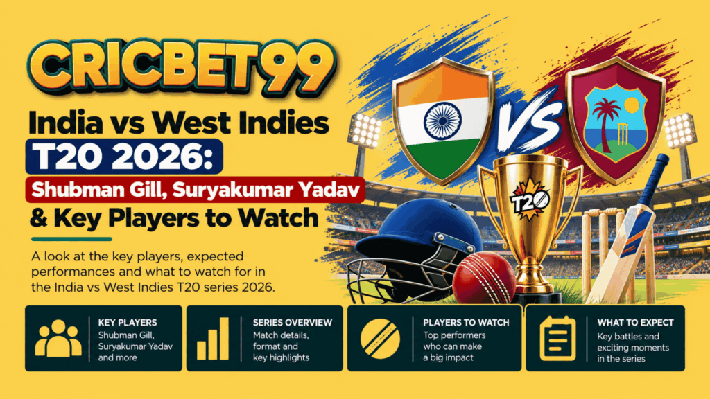 India vs West Indies T20 2026 Shubman Gill, Suryakumar Yadav & Key Players to Watch