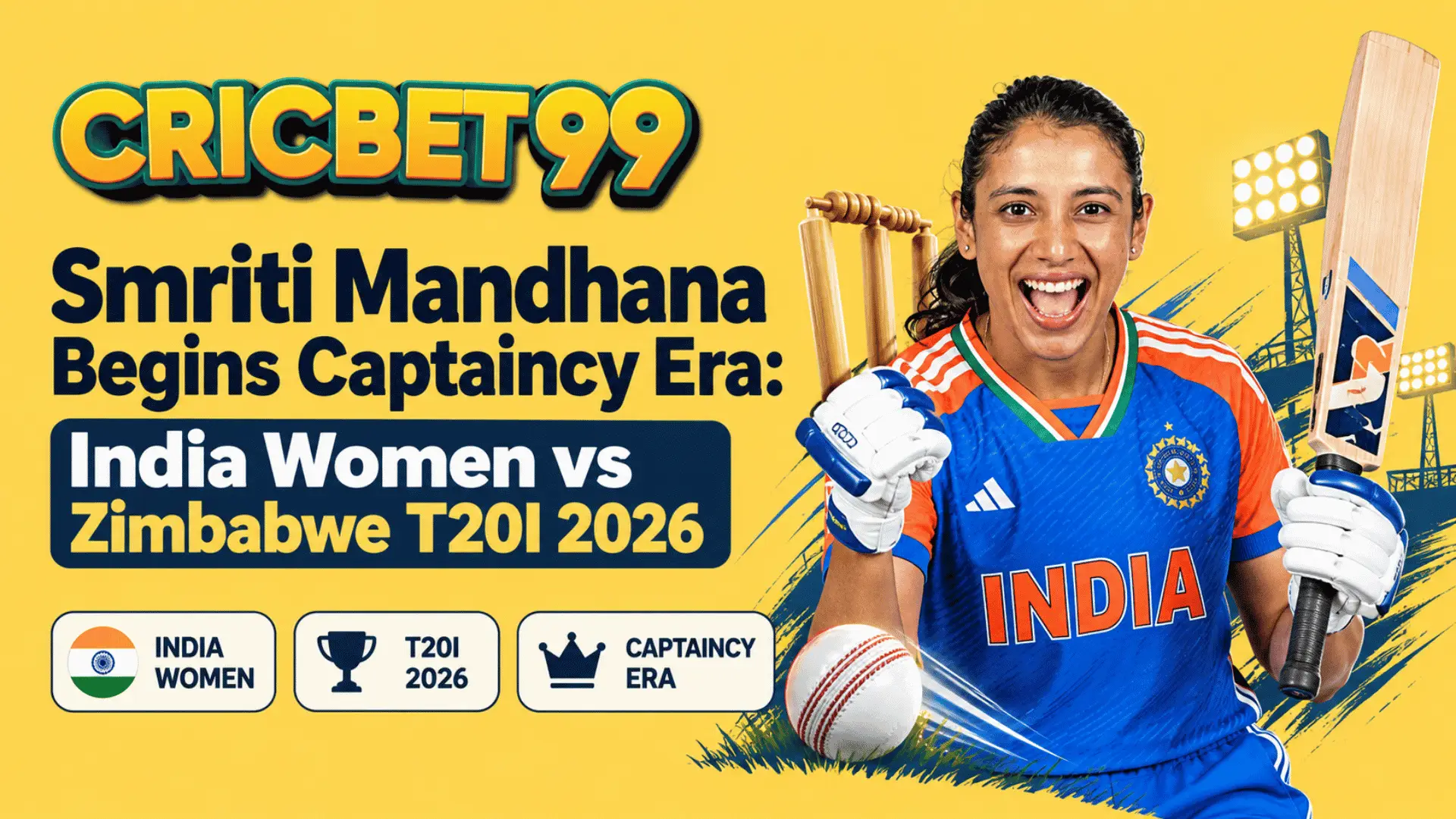 Smriti Mandhana Begins Captaincy Era India Women vs Zimbabwe T20I 2026