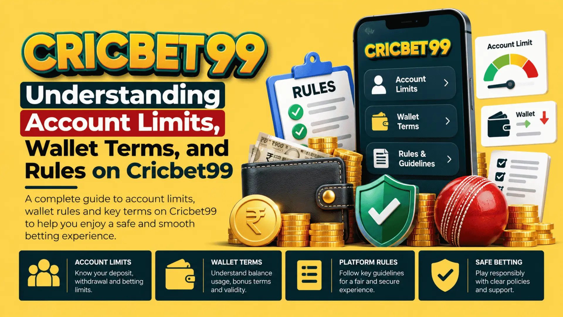 Understanding Account Limits, Wallet Terms, and Rules on Cricbet99