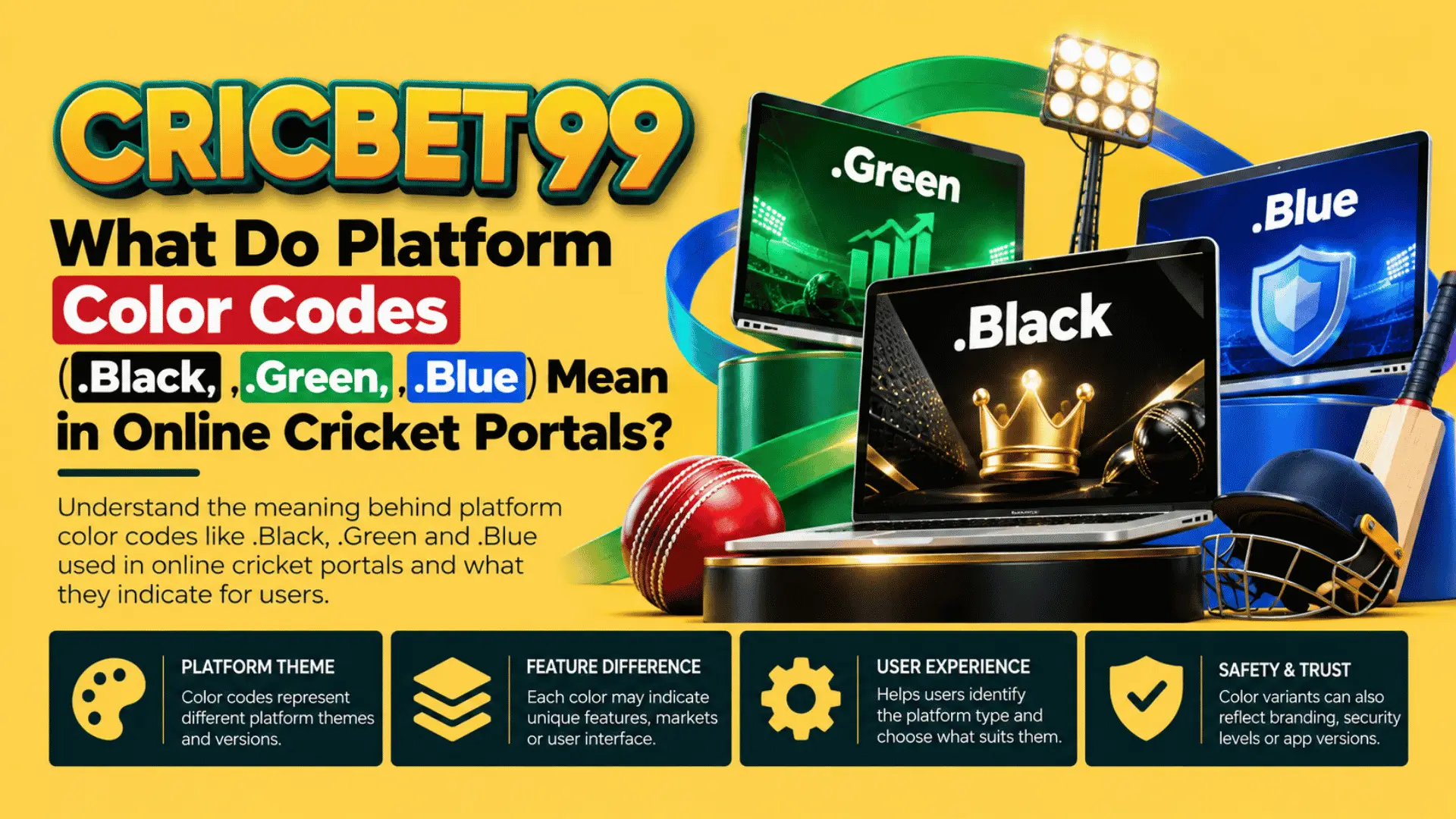 What Do Platform Color Codes (.Black, .Green, .Blue) Mean in Online Cricket Portals